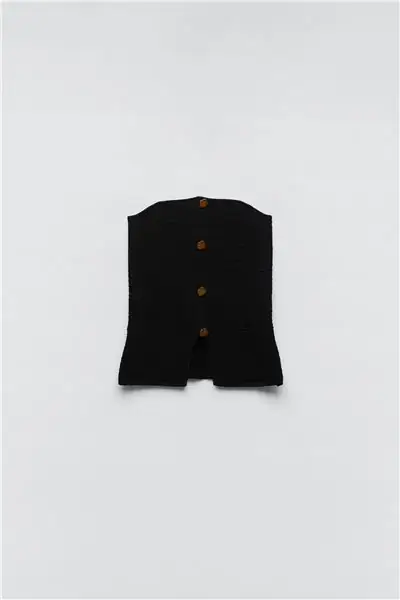 Zara, вязаный топ с золотыми пуговицами Zara, вязаный топ с золотыми пуговицами
