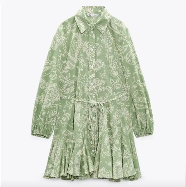 Zara, мини-платье с принтом