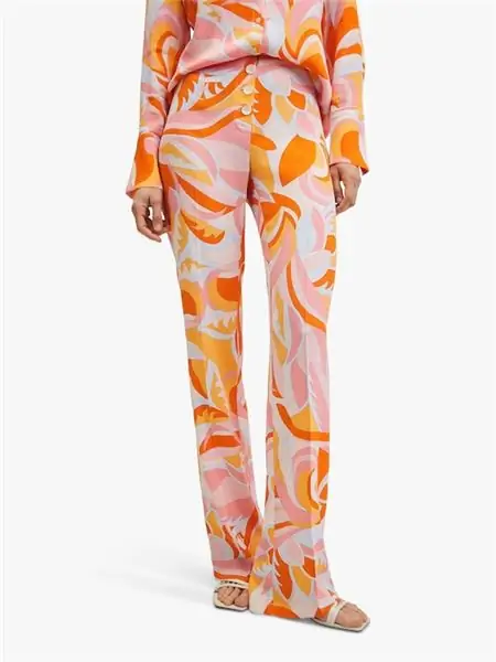 Выкройка летних брюк Mango, брюки с принтом Mango Puc Orange, 35,99 фунтов стерлингов Выкройка летних брюк Mango, брюки с принтом Mango Puc Orange, 35,99 фунтов стерлингов