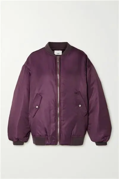 чистая летняя распродажа в магазине Frankie Shop, куртка-бомбер Astra Oversized Shell, БЫЛО 321,53 фунтов стерлингов, ТЕПЕРЬ 160,77 фунтов стерлингов