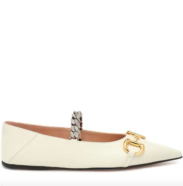 Gucci, кожаные балетки Horsebit, 610 фунтов стерлингов Gucci, кожаные балетки Horsebit, 610 фунтов стерлингов