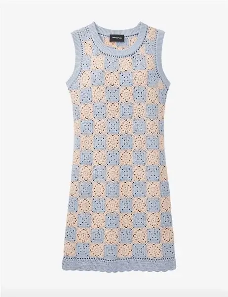 The Kooples, мини-платье из хлопкового трикотажа стандартного кроя в шахматную клетку, БЫЛО 225 фунтов стерлингов, а сейчас 112,50 фунтов стерлингов