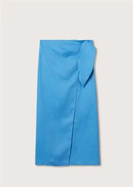 Mango, юбка с запахом из смеси льна, £35,99