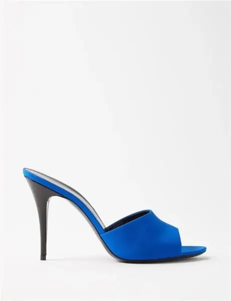 Saint Laurent La 16 95 Мюли из крепдешина Saint Laurent La 16 95 Мюли из крепдешина