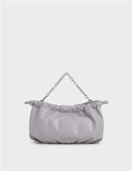 Клатч Charles & Keith с цепной ручкой и шнурком Клатч Charles & Keith с цепной ручкой и шнурком