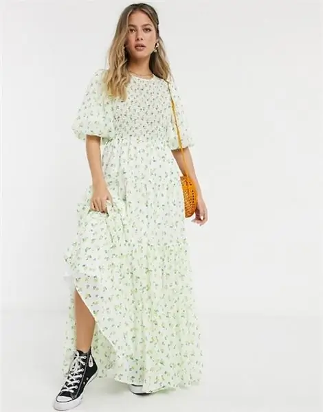 ASOS, присборенное многоярусное платье макси, 39 фунтов стерлингов ASOS, присборенное многоярусное платье макси, 39 фунтов стерлингов