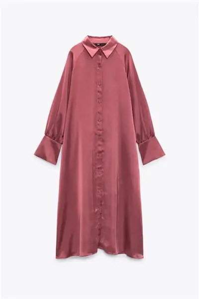 Zara, атласное платье оверсайз, 29,99 фунтов стерлингов