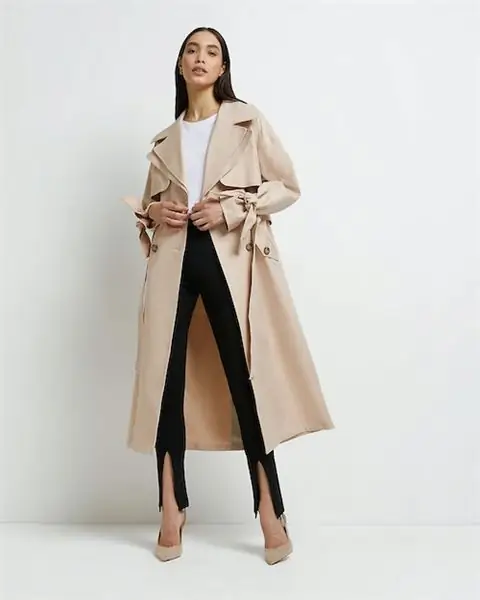 лучшие тренчи для женщин River Island, бежевый тренч оверсайз, 110 фунтов стерлингов