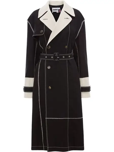 лучшие тренчи для женщин JW Anderson, Тренч с контрастной строчкой и поясом, 1 650 фунтов стерлингов