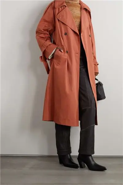 лучшие тренчи для женщин Acne Studios, двубортный хлопковый плащ с поясом, 650 фунтов стерлингов
