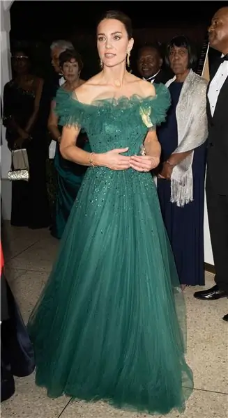 Кейт Миддлтон карибский тур Платье Jenny Packham