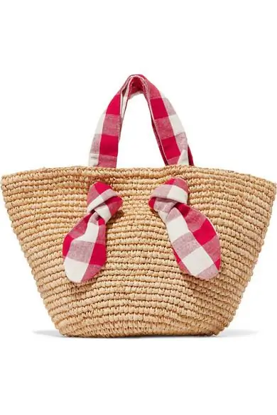 Loeffler Randall, сумка Gingham And Raffia Tote, 51 фунт стерлингов Loeffler Randall, сумка Gingham And Raffia Tote, 51 фунт стерлингов