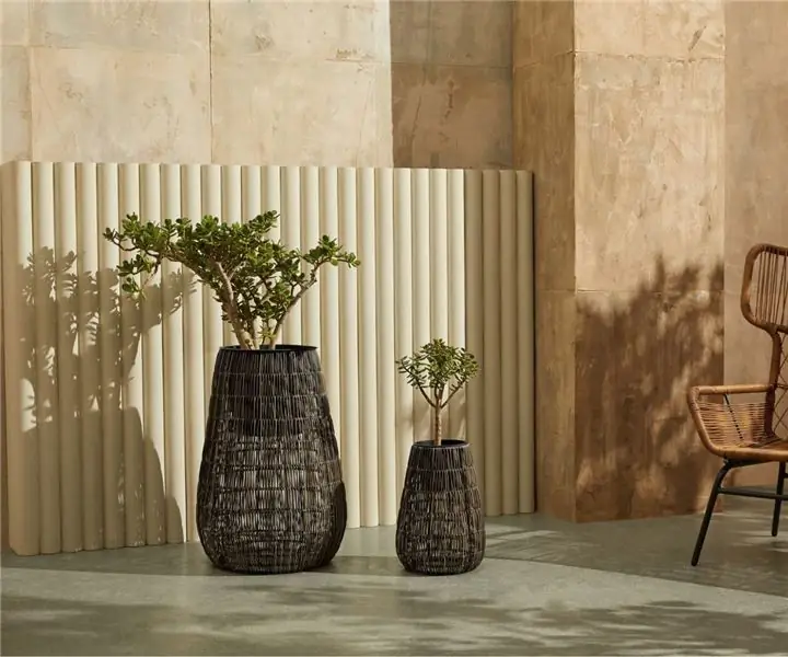 Набор из 2 высоких горшков с подставками