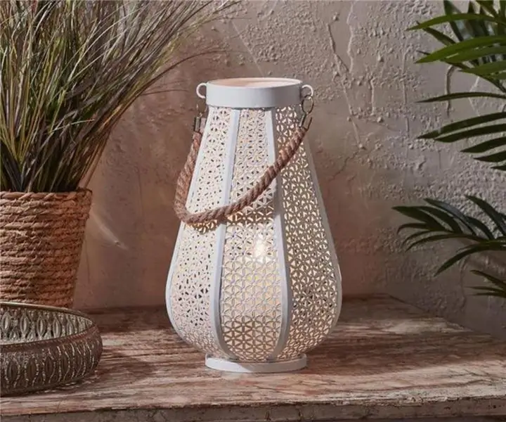 Pollensa White Garden Lantern Duo со свечами TruGlow®