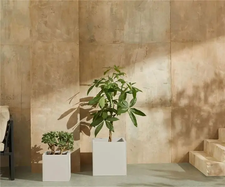 СДЕЛАНО, Razan Набор из 2 оцинкованных квадратных горшков