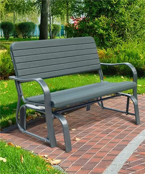 Двухместная садовая скамья The Range Swinging Loveseat - темно-зеленый, черный Двухместная садовая скамья The Range Swinging Loveseat - темно-зеленый, черный