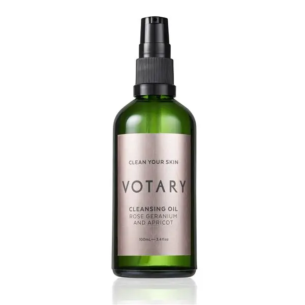 Очищающее масло Votary - розовая герань и абрикос, 45 фунтов стерлингов Очищающее масло Votary - розовая герань и абрикос, 45 фунтов стерлингов