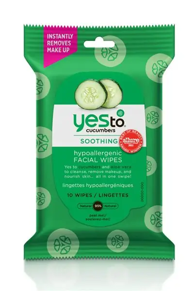 Гипоаллергенные успокаивающие салфетки для лица Yes To Cucumbers, £ 3,99, сапоги Гипоаллергенные успокаивающие салфетки для лица Yes To Cucumbers, £ 3,99, сапоги