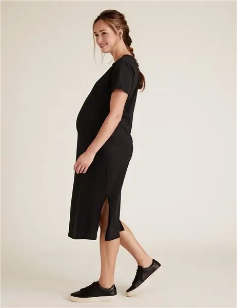 M&S COLLECTION, платье-футболка миди из чистого хлопка для беременных, 19,50 фунтов стерлингов