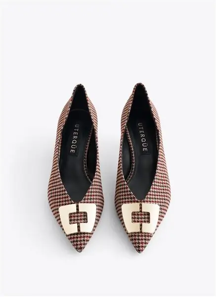 Uterque, украшенные тканевые туфли-лодочки на среднем каблуке, 99 фунтов стерлингов