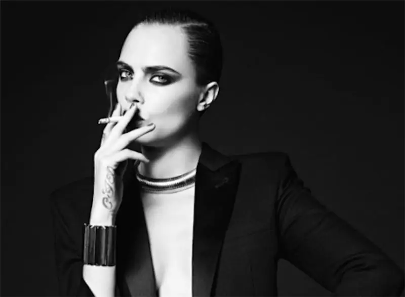 Кара возвращается с новой рекламной кампанией для Saint Laurent