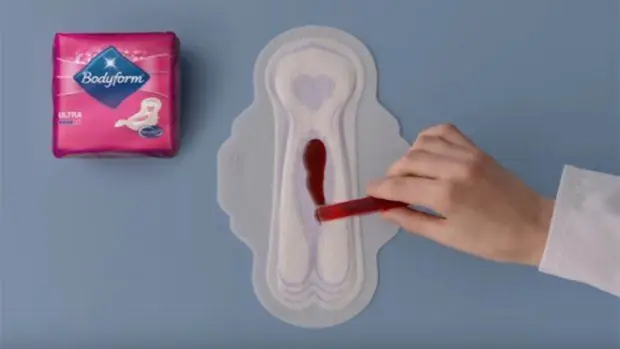 Реклама Bodyform подтверждает, что нет, периодическая кровь не голубая