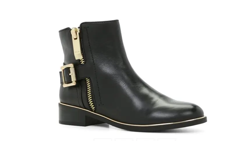 Черные кожаные байкерские ботинки Aldo, £90.00
