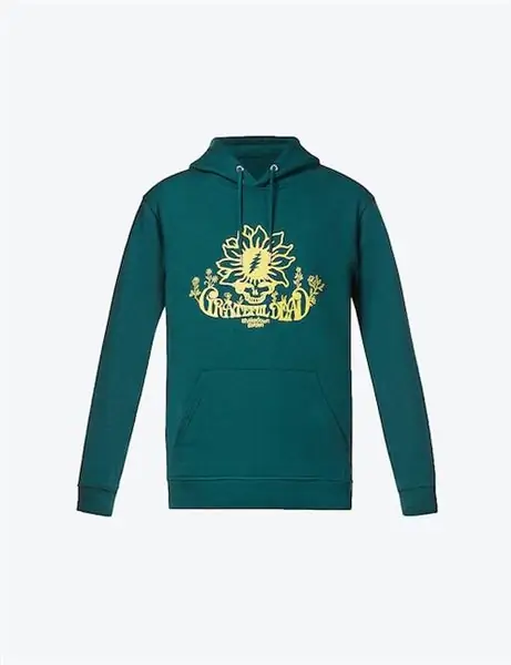 Grateful Dead x Garden Centre, толстовка с капюшоном из органического хлопка с графическим принтом Green Flower, 90 фунтов стерлингов