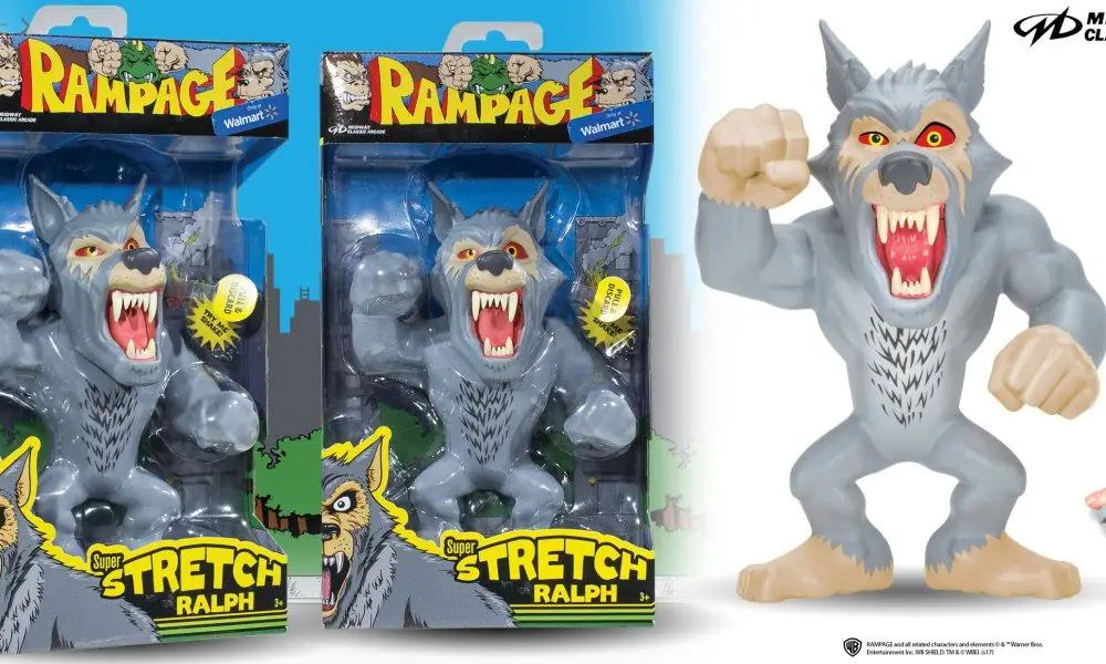 Полная линейка игрушек Rampage включает в себя аркады и фильмы