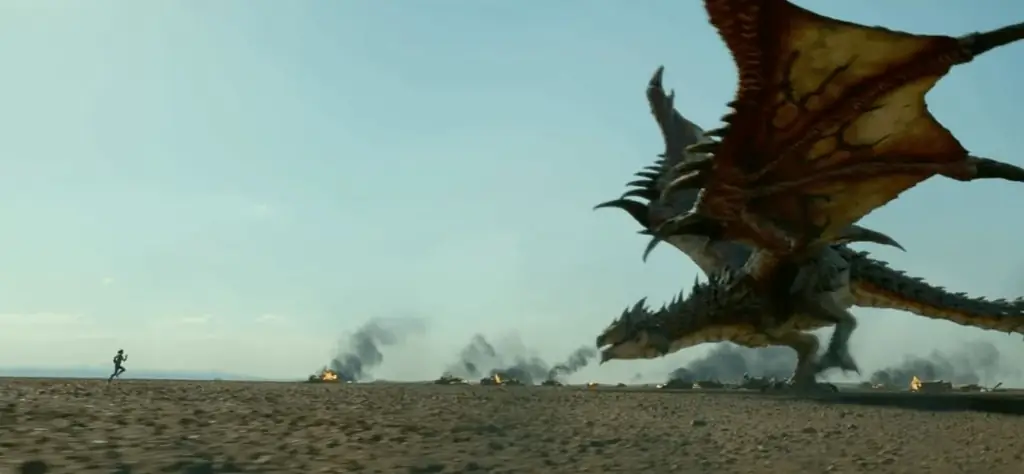 Милла Йовович против гигантских монстров в действии