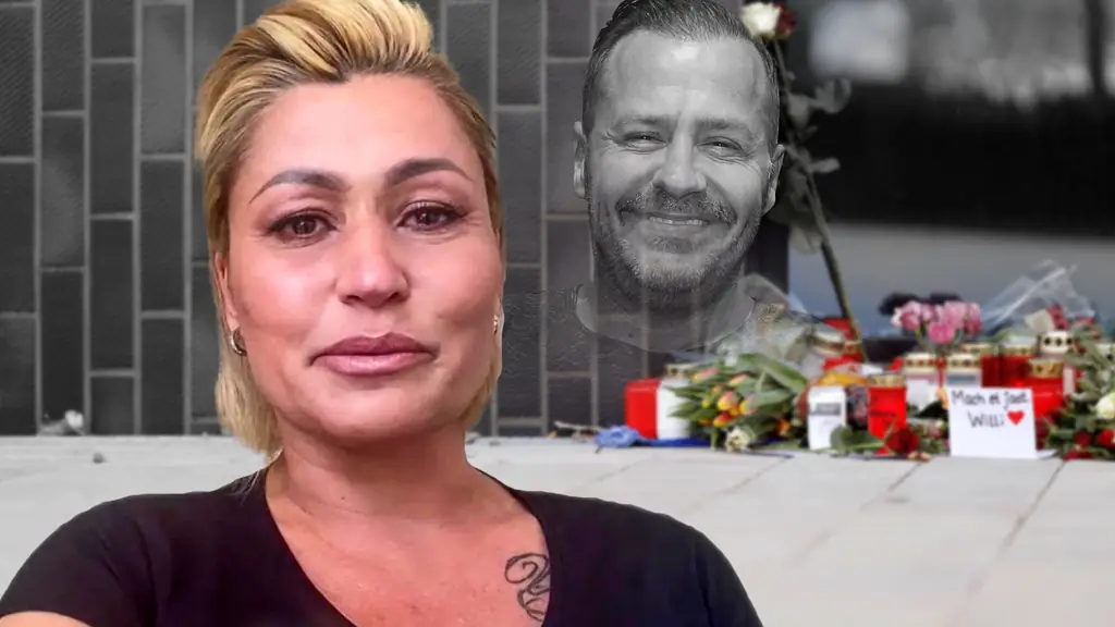 Жасмин Херрен прощается с венком на могиле Уиллиса: «Я люблю тебя!»