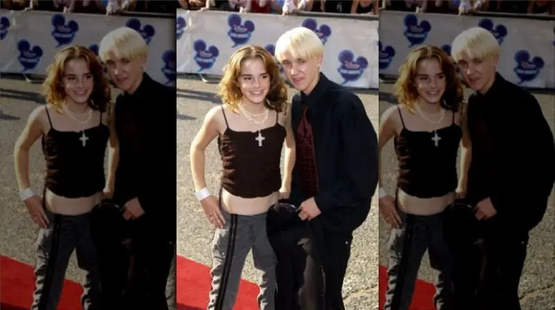Эмма Уотсон и Том Фелтон на церемонии вручения наград Disney Channel Kids Awards, 2003 г