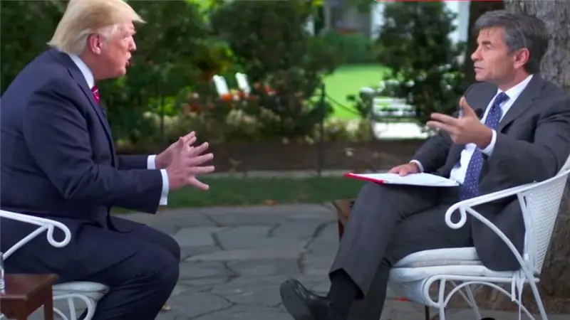 Дональд Трамп и Джордж Стефанопулос в интервью