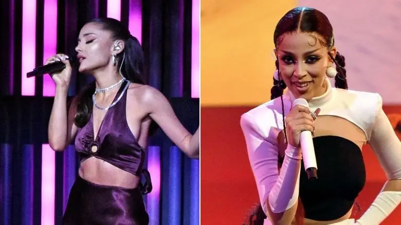 Ариана Гранде и Доджа Кэт выступают