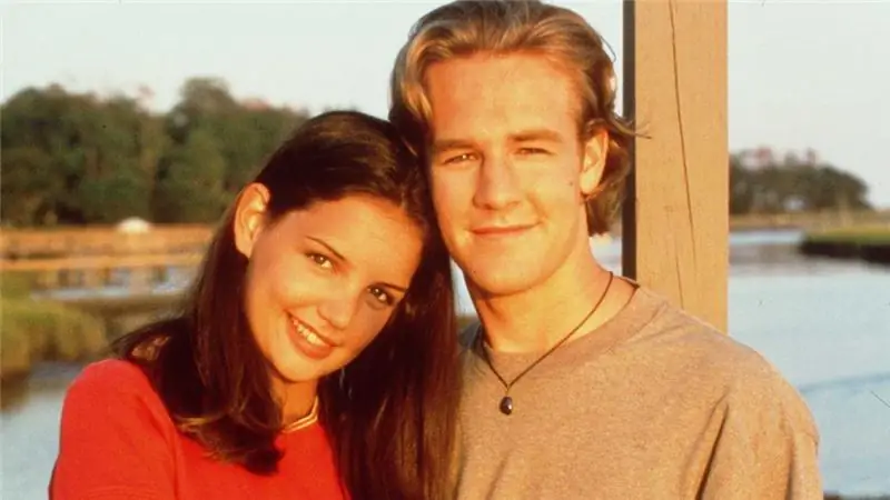 Кэти Холмс и Джеймс Ван Дер Бик на бухте Доусона, 1997 год