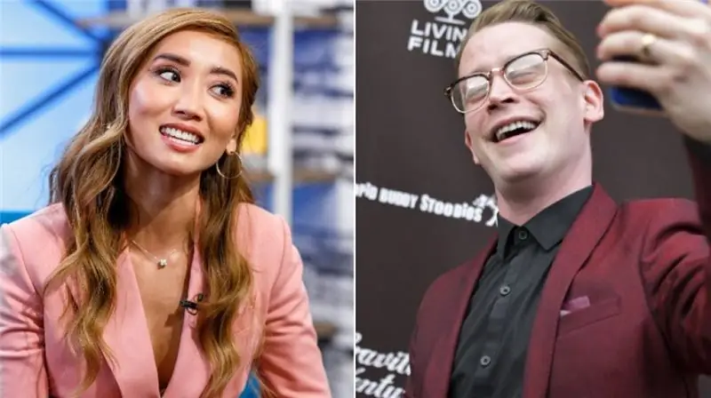 Разделенное изображение Бренды Сонг и Маколея Калкина