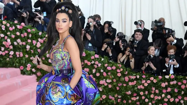 Дуа Липа позирует на Met Gala Дуа Липа позирует на Met Gala