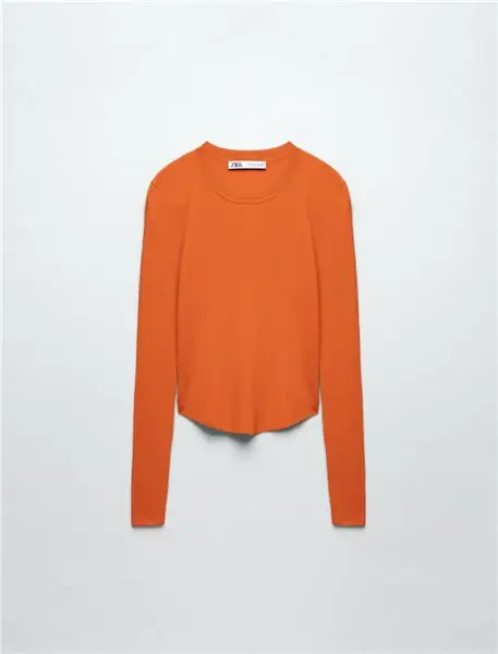оранжевый джемпер Zara