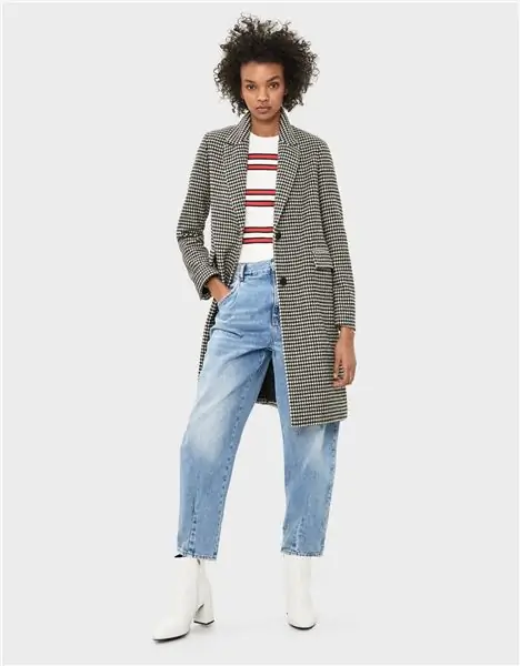 клетчатое пальто Bershka клетчатое пальто Bershka