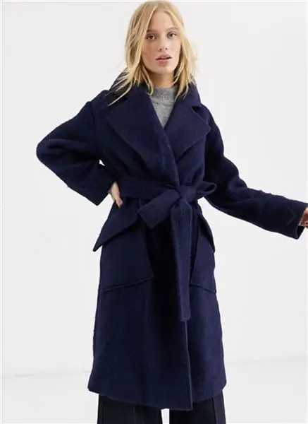 пальто-asos-2. Темно-синее пальто с поясом пальто-asos-2. Темно-синее пальто с поясом