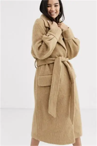 пальто-asos-1. Верблюжье пальто с поясом пальто-asos-1. Верблюжье пальто с поясом