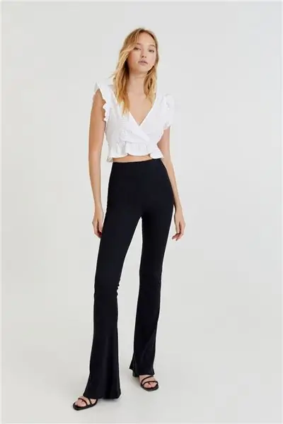 Эластичные расклешенные брюки, Pull&Bear Эластичные расклешенные брюки, Pull&Bear