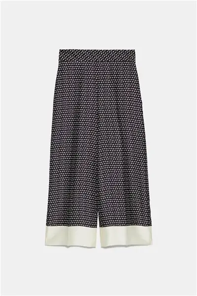 брюки-кюлоты Zara с принтом брюки-кюлоты Zara с принтом