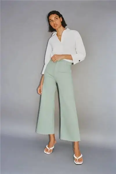 Зеленые брюки кроя Marine Straight