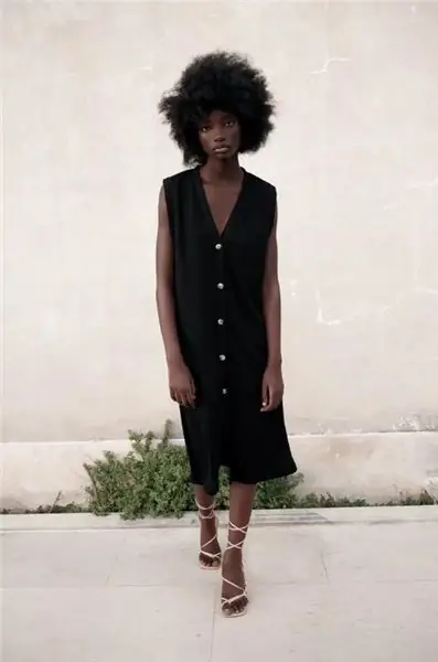 Черное трикотажное платье Zara Черное трикотажное платье Zara