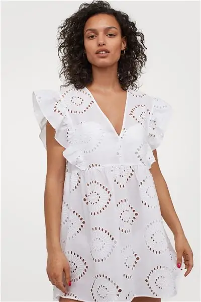Белое платье H&M Die Cut