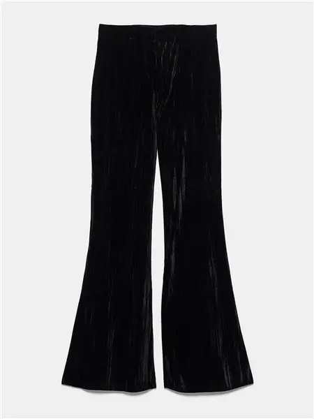 бархатные брюки-zara. Черные бархатные брюки с расклешенным низом бархатные брюки-zara. Черные бархатные брюки с расклешенным низом