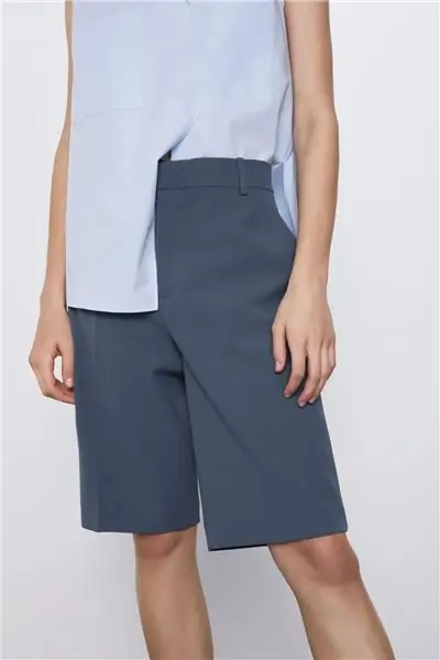 Шорты-бермуды синего цвета, Zara Шорты-бермуды синего цвета, Zara