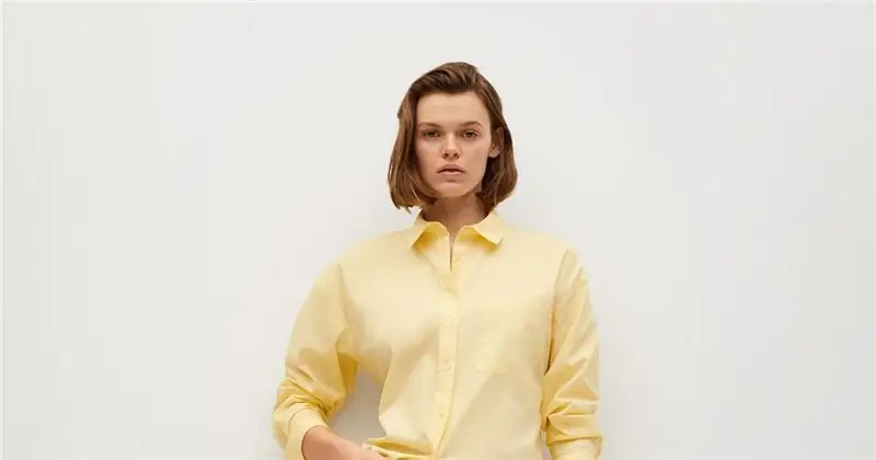 Эта рубашка, которая также является платьем, от Mango стоит всего 30 евро и станет вашим основным продуктом весны