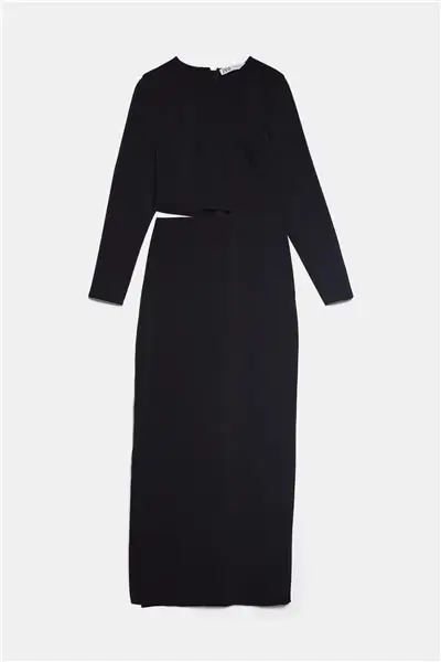 черное платье Zara с вырезами